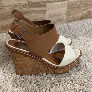 Cream & Tan Wedges